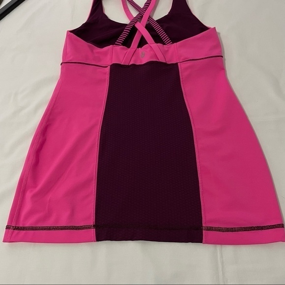❤️ Lululemon Energy Tank in Hyper Stripe Raspberry A3 - Picture 8 of 9